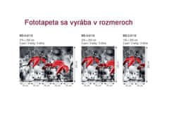 Dimex fototapeta MS-2-0110 Červené listy v šedom 150 x 250 cm