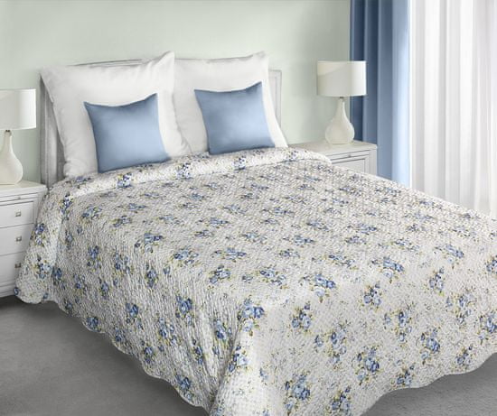 My Best Home Přehoz na postel JENIFER modré květy, 220x240 cm