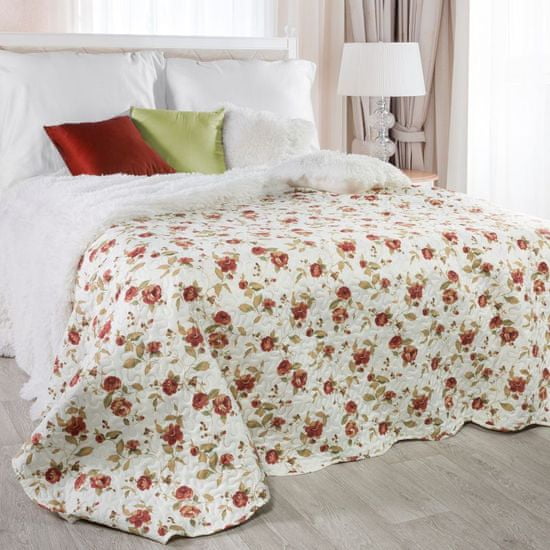 My Best Home Přehoz na postel JENIFER červené růže, 220 x 240 cm