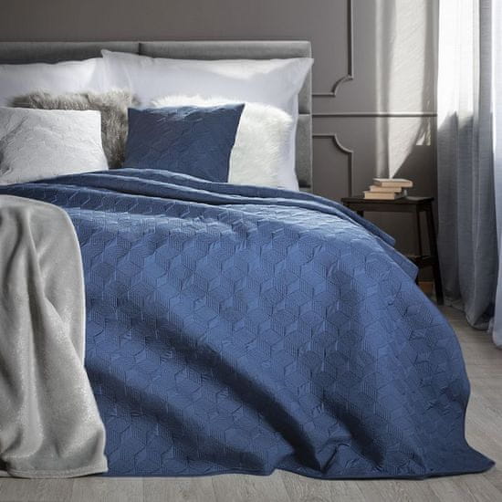 My Best Home Prikrývka na posteľ PERLA modrá 220 x 240 cm