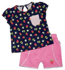 Gelati dievčenská súprava tričko a kraťasky Fruits 80 čierna/ružová