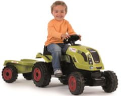 Šliapací traktor Class zelený s vozíkom