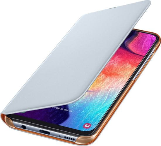 SAMSUNG Galaxy A50 Flip Wallet Cover, biely EF-WA505PWEGWW