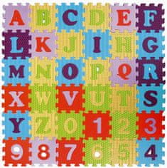 Teddies Penové puzzle abeceda a čísla 36ks