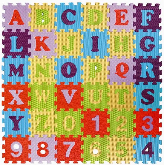 Teddies Penové puzzle abeceda a čísla 36ks