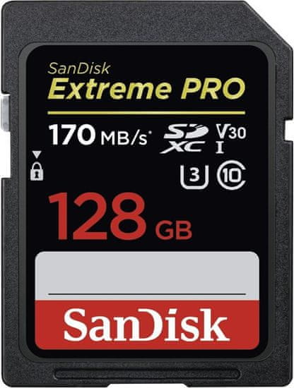 SanDisk SDXC Extreme Pro 128GB 170MB / s class 10 UHS-I U3 V30 (SDSDXXY-128G-GN4IN)