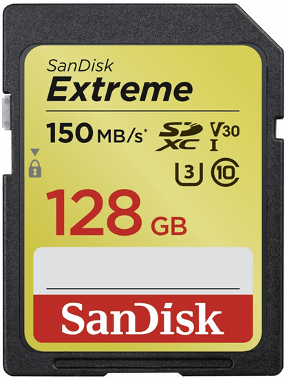 SanDisk Extreme SDXC 128GB C10 V30 UHS-I U3 (SDSDXV5-128G-GNCIN)