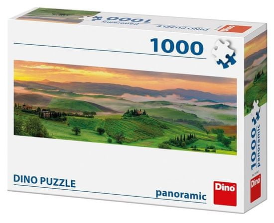 DINO Západ slnka Panoramic 1000 dielikov - rozbalené