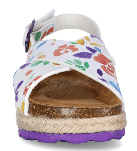 PAEZ dievčenské sandále Bio cross flowery