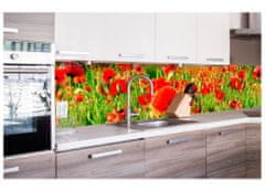 Dimex fototapety do kuchyne, samolepiace - Červené maky 60 x 260 cm