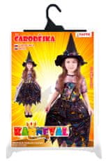 Rappa Karnevalový kostým čarodejnice farebná veľ. M