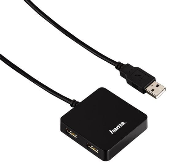 HAMA USB 2.0 hub 1: 4, bus-powered, čierny 12131