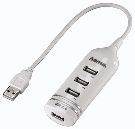 HAMA USB 2.0 HUB 1: 4, biely 39788