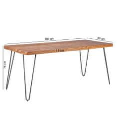 Bruxxi Jedálenský stôl Bagli, 180 cm, masív agát