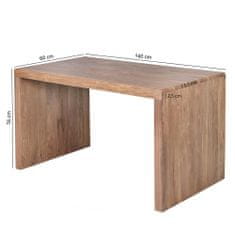 Bruxxi Kancelársky stôl Boha, 140 cm, masív agát