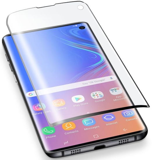 CellularLine Ochranná fólia displeja pre Samsung Galaxy S10 SPCURVEDGALS10