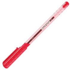 KORES Pero guľôčkové K2 trojhranné s gripom 0,5 mm, červené 