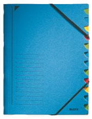 LEITZ Triediace dosky s gumičkou A4, 12 listov, modré 