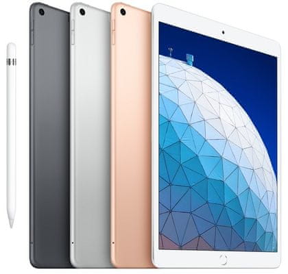 iPad Air 2019, kovový, kompaktný, vysoký výkon A12 Bionic, Neural Engine, Retina displej, iOS 12.
