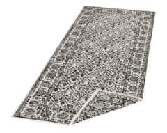 NORTHRUGS Kusový koberec Twin-Wendeteppiche 103113 schwarz creme – na von aj na doma 80x150