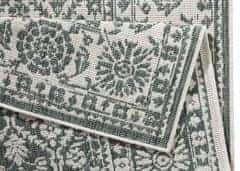 NORTHRUGS Kusový koberec Twin-Wendeteppiche 103115 grün creme – na von aj na doma 80x150