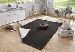 NORTHRUGS Kusový koberec Twin-Wendeteppiche 103096 schwarz creme – na von aj na doma 80x150