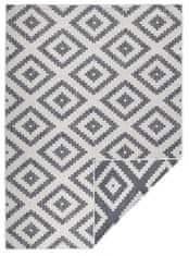 NORTHRUGS Kusový koberec Twin-Wendeteppiche 103132 grau creme – na von aj na doma 80x150