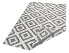 NORTHRUGS Kusový koberec Twin-Wendeteppiche 103132 grau creme – na von aj na doma 80x250