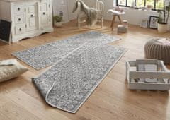 NORTHRUGS Kusový koberec Twin-Wendeteppiche 103116 grau creme – na von aj na doma 80x250