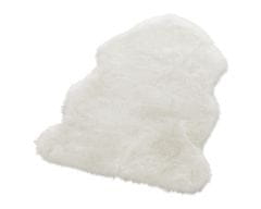 Kusový koberec Superior 103347 Uni White (koža) 90x140 tvar kožušiny