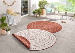 NORTHRUGS Kusový koberec Twin-Wendeteppiche 103110 terra creme kruh – na von aj na doma 140x140 (priemer) kruh