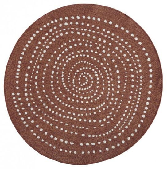 NORTHRUGS Kusový koberec Twin-Wendeteppiche 103110 terra creme kruh – na von aj na doma