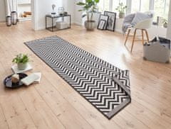 NORTHRUGS Kusový koberec Twin Supreme 103433 Palma black creme – na von aj na doma 80x250