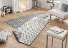 NORTHRUGS Kusový koberec Twin-Wendeteppiche 103118 grau creme – na von aj na doma 80x150