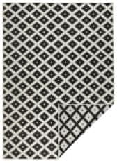 NORTHRUGS Kusový koberec Twin-Wendeteppiche 103124 schwarz creme – na von aj na doma 80x150