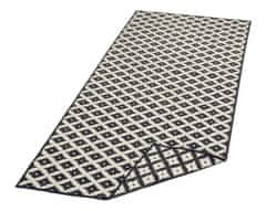 NORTHRUGS Kusový koberec Twin-Wendeteppiche 103124 schwarz creme – na von aj na doma 80x150