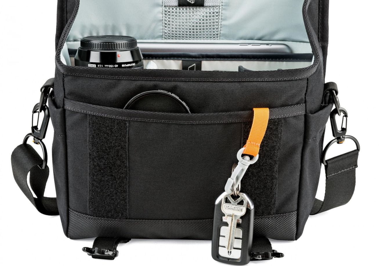taška cez rameno na foťák Lowepro M-Trekker SH 150 grey E61PLW37162 bočné vrecká karabína na kľúče