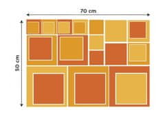 Dimex - Dekoračné nálepky na stenu Oranžové štvorce - 50 x 70 cm