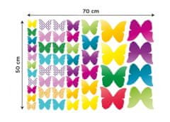 Dimex - Dekoračné nálepky na stenu Motýle - 50 x 70 cm