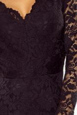 Numoco Dámske krajkové šaty Evrairin čierna L
