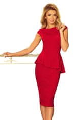 Numoco Dámske elegantné midi šaty s volánom Hudson červená L