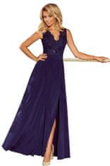 Numoco Dámske spoločenské šaty Lea temno modra XL