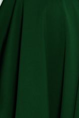 Numoco Dámske šaty s výstrihom Raeburn tmavo zelená M