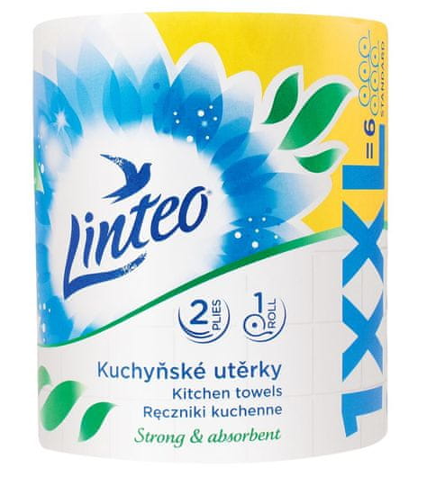 LINTEO Kuchynské utierky LINTEO XXL - 2-vrstvové, 1 kotúč