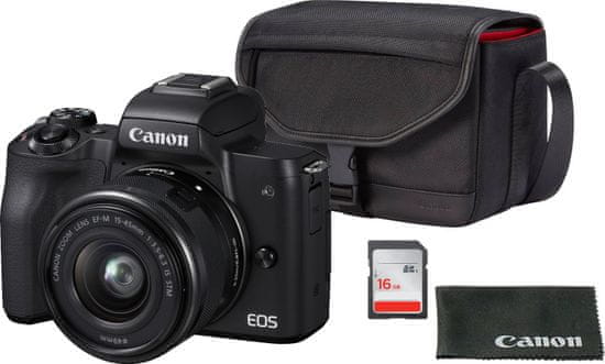 Canon EOS M50 + 15-45 + SB-130 + 16GB karta (2680C064) + Cashback 30 €