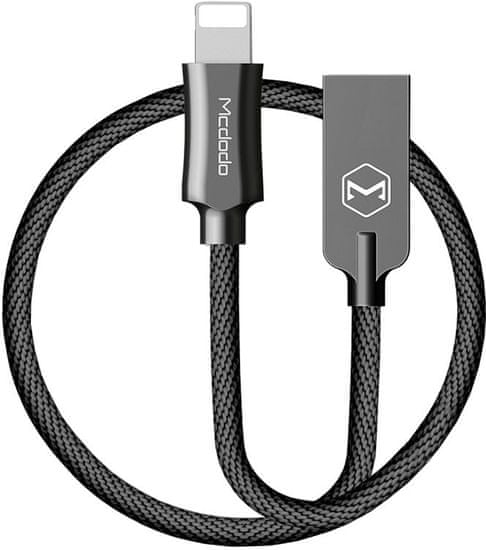 Mcdodo Knight Lightning datový kabel, 1,8 m, černá, CA-3924