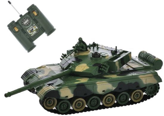 Mikro hračky RC tank 26cm 1:28 40MHz zeleno-hnedý na batérie