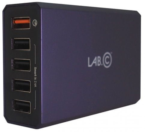Lab.C X5 Pre 5port USB Wall Charger - modrý, Labc-596-NV