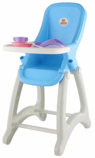 Polesie Vysoká stolička pre bábiky, modrá