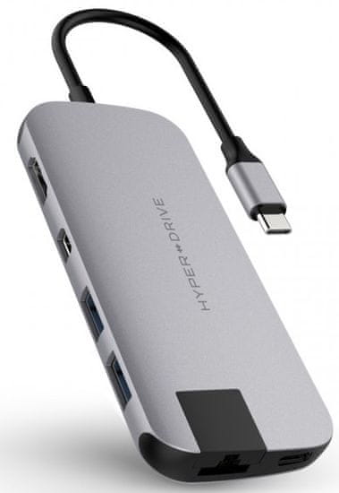 Hyper HyperDrive SLIM USB-C Hub - Space Gray, HY-HD247B-GRAY